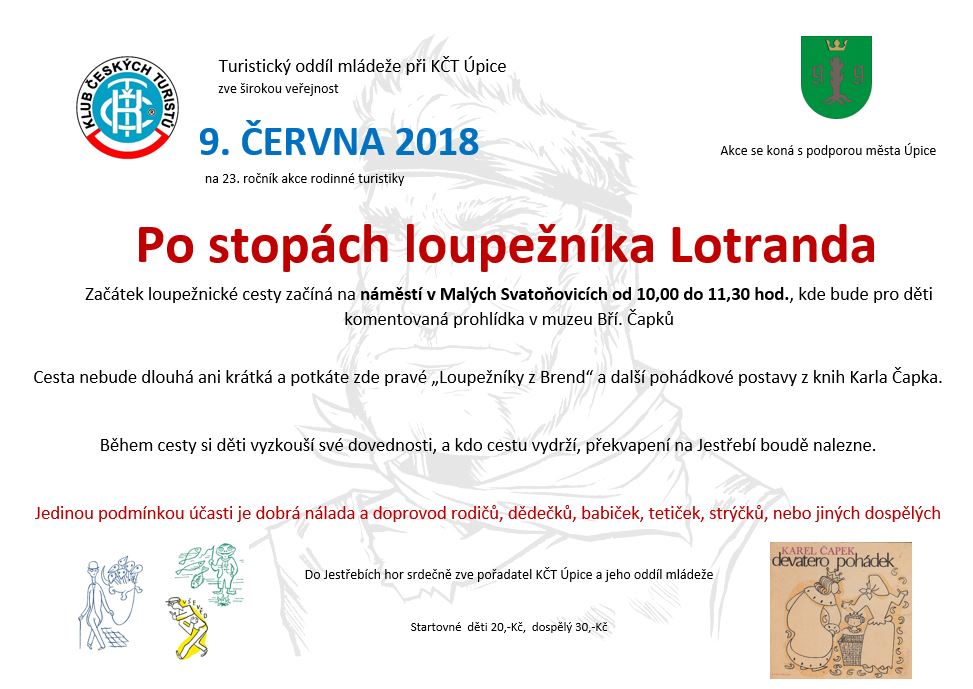PO STOPÁCH LOUPEŽNÍKA LOTRANDA 2018
